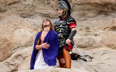 The Centurion mocks Jesus